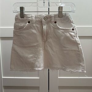 Zara Girls White Denim Mini Skirt